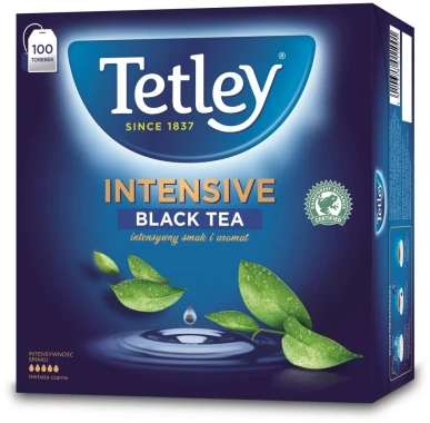 5x Herbata czarna w torebkach Tetley Intensive Black, 100 sztuk x 2g