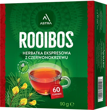 10x Herbata czerwona w torebkach Astra Rooibos, 60 sztuk x 1.5g