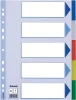 3x przekładki plastikowe z kolorowymi indeksami Esselte, A4, 5 kart, mix kolorów