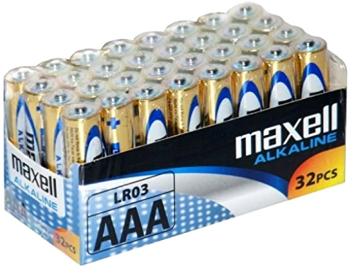 2x bateria alkaliczna Maxell, AAA, 32 sztuki
