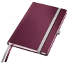 2x Notatnik w kratkę Leitz Style, A5, twarda oprawa, 80 kartek, rubinowa czerwień