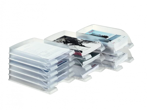 2x Półka na dokumenty Leitz Plus Standard, A4, plastikowa, przezroczysty
