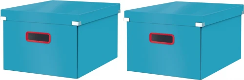2x pudełko do przechowywania Leitz Click&Store Cosy, średnie, 281x200x370mm, niebieski