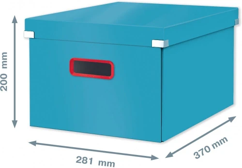 2x pudełko do przechowywania Leitz Click&Store Cosy, średnie, 281x200x370mm, niebieski