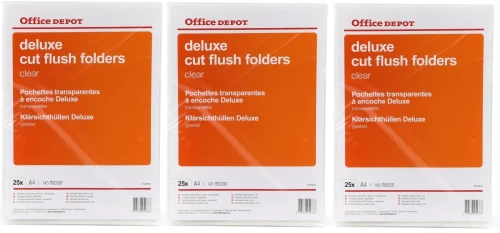 3x ofertówki krystaliczne Office Depot, "L", A4, 145µm, 25 sztuk, transparentny