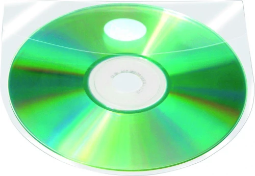 4x Kieszeń z oknem na CD/DVD Q-Connect, PP, 10 sztuk, przezroczysty