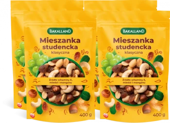 4x Mieszanka studencka klasyczna Bakalland, 400g