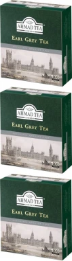 3x Herbata Earl Grey czarna w torebkach z zawieszką Ahmad Tea, 100 sztuk x 2g