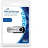 5x Pendrive MediaRange, 32GB, obracany, USB 2.0, srebrno-czarny