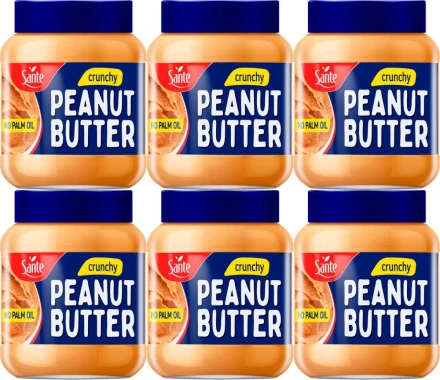 6x Masło orzechowe Sante Peanut Butter Crunchy, 350g