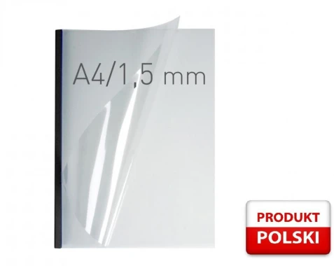 40x Okładka kanałowa easy Cover Double Semi Matt Opus, A4, 1.5mm, do 15 kartek, czarny