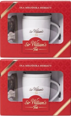 2x Zestaw prezentowy Sir William's Tea, 12 smaków, 12 sztuk + porcelanowy kubek