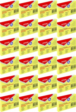 24x Karteczki samoprzylepne Office Products, 51x76mm, 100 karteczek, jasnożółty pasteowy