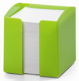 2x Pojemnik z białymi karteczkami Durable Trend, 100x105x100mm, 800 karteczek, zielony
