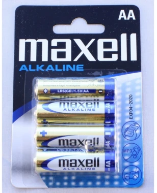 24x Bateria alkaliczna Maxell, AA, 4 sztuki