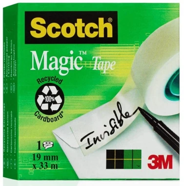 12x Taśma klejąca Scotch Magic 810, 19mmx33m,1 sztuka, przezroczysty matowy