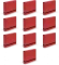 10x Teczka kartonowa z gumką VauPe Box Caribic, A4, 50mm, czerwony