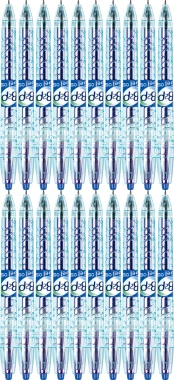 20x Długopis żelowy automatyczny Pilot, B2P, ekologiczne, 0.3mm, niebieski