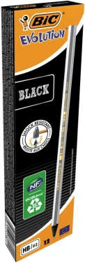 3x Ołówek Bic Evolution Black, HB, 12 sztuk, czarny