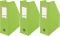 3x Organizer PCV na dokumenty składany Esselte, A4, 100mm, do 1000 kartek zielony