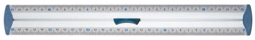 3x Linijka aluminiowa Maped Protect Sysytem, z uchywtem, 30cm, srebrny