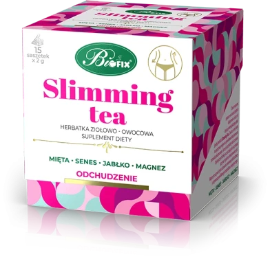 12x Herbata funkcjonalna w torebkach Bifix Slimming Tea, 15 sztuk x 2g