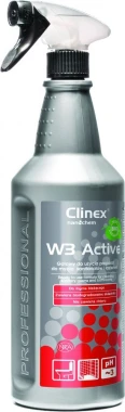 6x Preparat do mycia sanitariatów i łazienek Clinex W3 Active Bio, z rozpylaczem, 1l