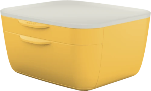 2x Pojemnik Leitz Cosy, z 2 szufladami, żółty