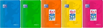 5x Zeszyt w kratkę Oxford easyBook, A4, 60 kartek, mix kolorów