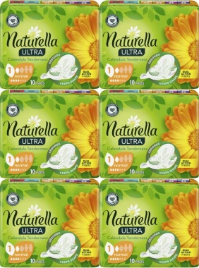 6x Podpaski Naturella Ultra Normal, ze skrzydełkami, 10 sztuk