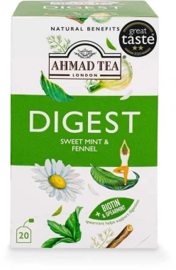 6x Herbata funkcjonalna w kopertach Ahmad Tea Digest Healthy Benefit, 20 sztuk x 2g