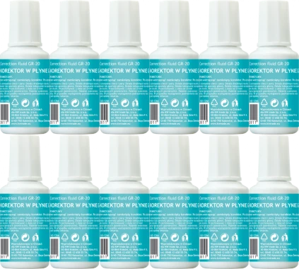 12x Korektor w płynie Grand, z pędzelkiem, 20ml