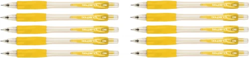 10x Ołówek automatyczny Rystor Boy-Pencil, 0.7mm, z gumką, żółty