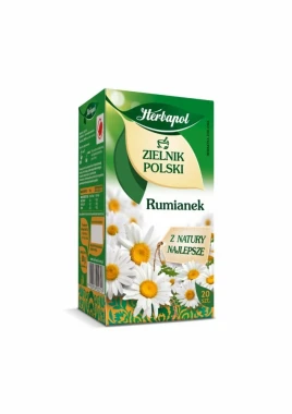 12x Herbata ziołowa w torebkach Herbapol Zielnik Polski, rumianek, 20 sztuk x 1.5g