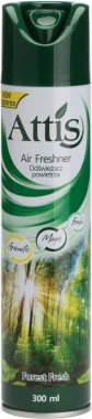 6x Odświeżacz powietrza Attis  Gold Drop, spray, Forest Fresh, 300ml