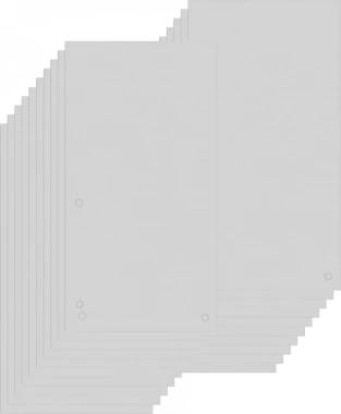 20x Przekładki kartonowe wąskie Donau, 1/3 A4, 100 kart, szary