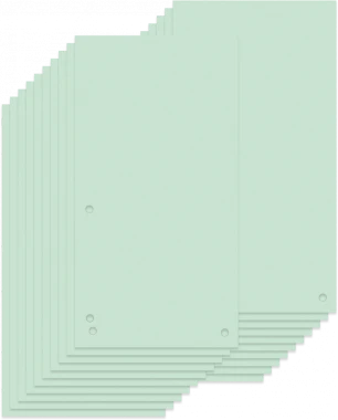 20x Przekładki kartonowe wąskie Donau, 1/3 A4, 100 kart, zielony