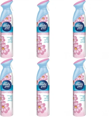 6x Odświeżacz powietrza Ambi Pur Freshelle, spray, flowers&spring, 300ml