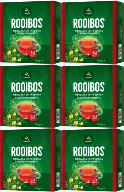 6x Herbata ziołowa w torebkach Astra Rooibos, 60 sztuk x 1.5g