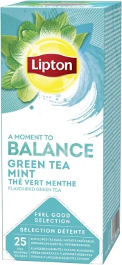 6x Herbata zielona smakowa w kopertach Lipton Classic Green Tea Mint, mięta, 25 sztuk x 1.6g