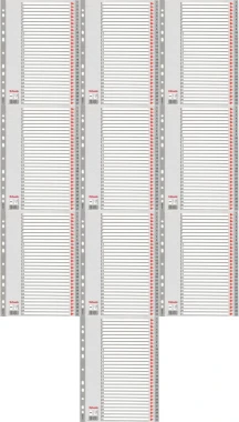 10x Przekładki plastikowe numeryczne Esselte, A4, 31 kart, szary