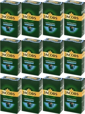 12x Kawa mielona Jacobs Kronung Decaff, bezkofeinowa, 250g