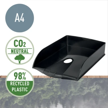 6x Półka na dokumenty Leitz Recycle, A4, plastikowa, czarny