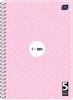 3x Kołonotatnik z kolorowymi marginesami Interdruk, A4, w kratkę, 100 kartek, mix wzorów
