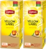 2x Herbata czarna w kopertach Lipton Yellow Label, 25 sztuk x 2g