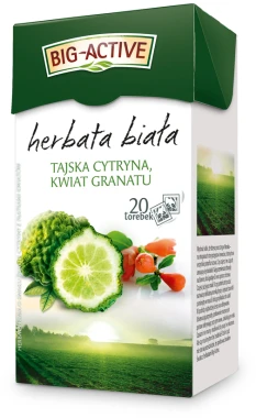 6x Herbata biała smakowa w torebkach Big-Active, tajska cytryna, 20 sztuk x 1.5g