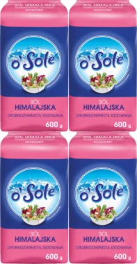 4x Sól Himalajska drobnoziarnista O'sole, 600g