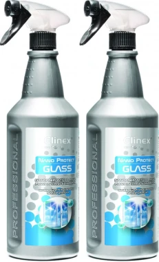 2x Preparat do mycia szyb Clinex Nano Protect Glass, z rozpylaczem, 1l