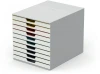 2x Pojemnik na dokumenty Durable Varicolor 10, z 10 kolorowymi szufladami, biały