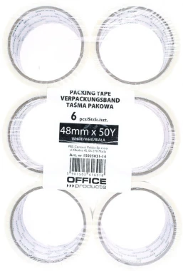 2x Taśma pakowa Office Products, akryl, 48mmx50yd, biały